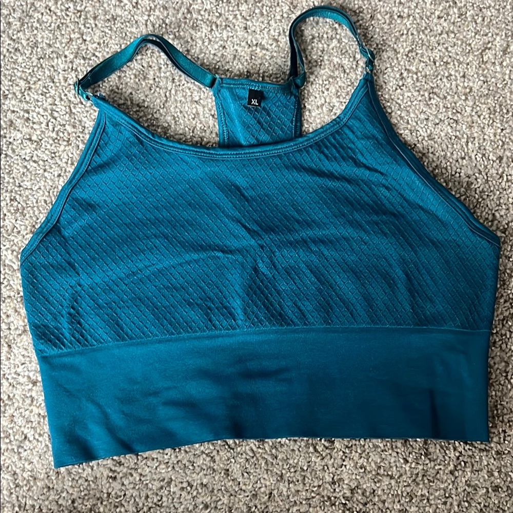 Balance Athletics teal sports bra top size XL